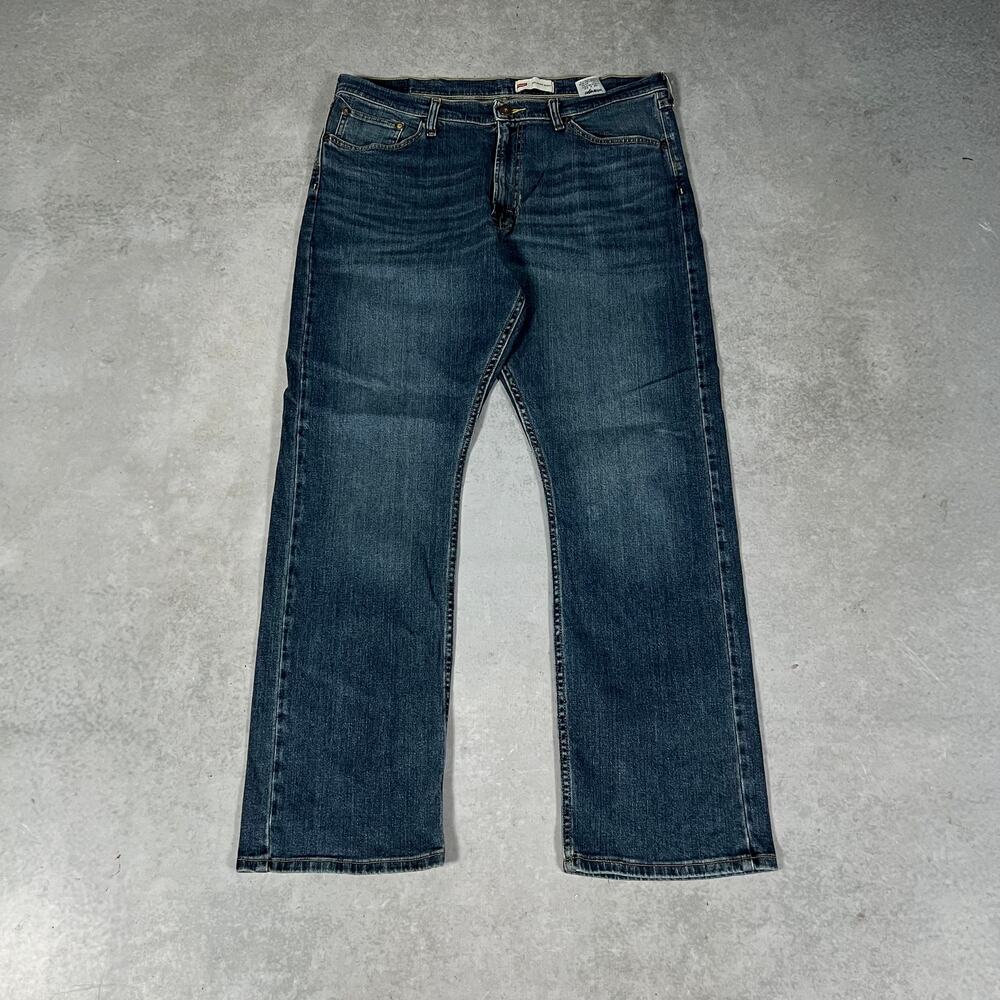 Wrangler Relaxed Boot Men's Size 38x32 Blue Workwear Flared Denim Jeans